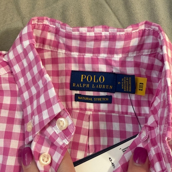 Ralph Lauren Pink and White Plaid Shirt - Picture 3 of 3